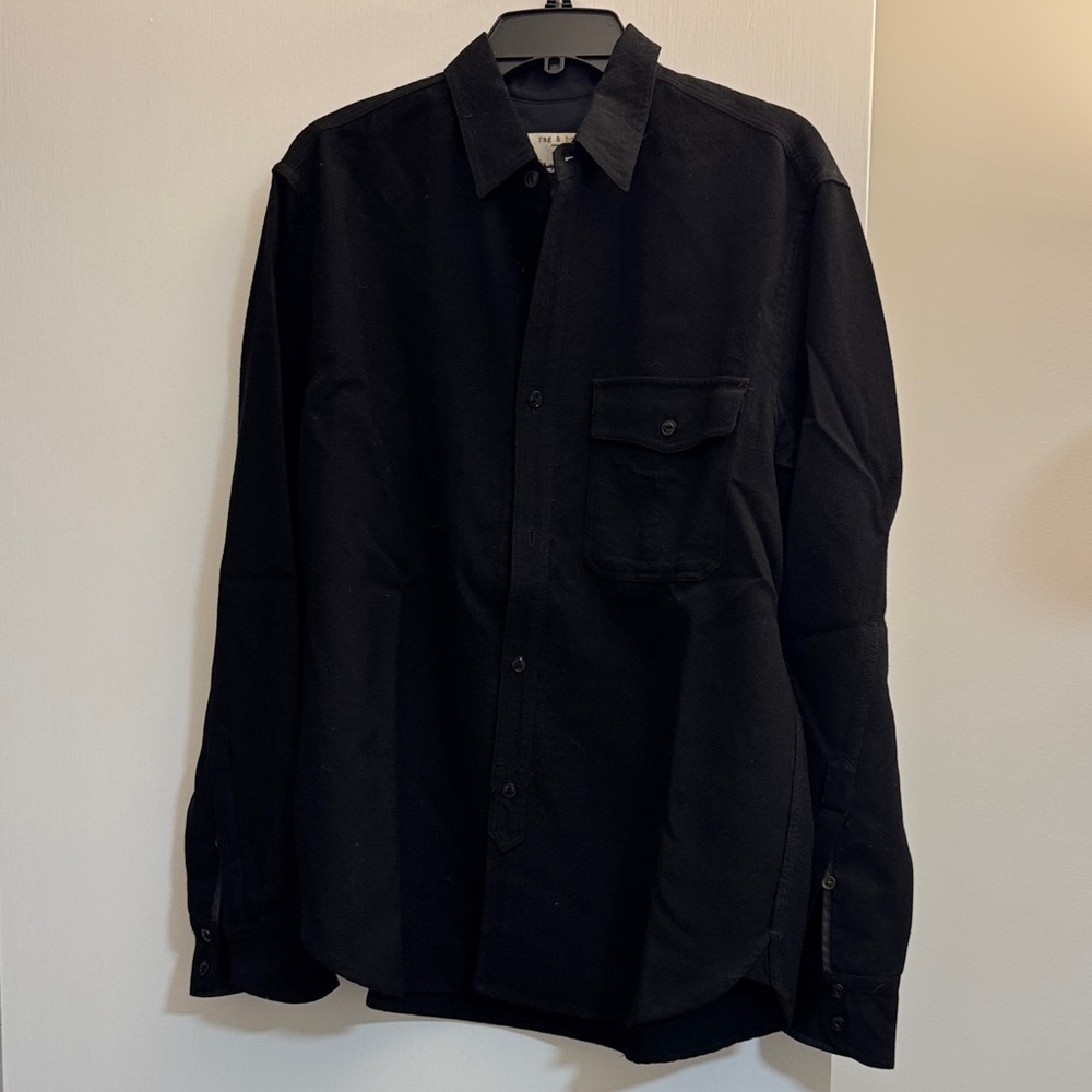 Men’s Rag & Bone Black Wool Shirt